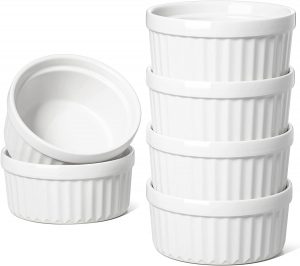 LE TAUCI BPA-Free Stackable Porcelain Ramekins, 6-Piece