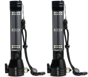 Lebote Adjustable Zoomable Solar Flashlight, 2-Pack