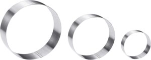Maykito Assorted Sizes Stainless Steel Cake Rings, 3-Piece