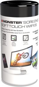 Monster Quick Dry Static-Free Screen Cleaning Wipes, 70-Count