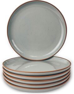 Mora Ceramics Scratch-Resistant Ceramic Salad Plates, 6-Count