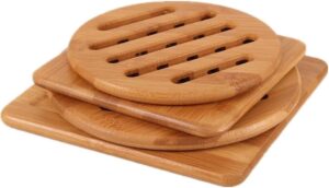 NC Assorted Sizes Bamboo Trivets, 4-Piece