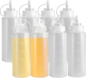 OAMCEG Non-Toxic BPA-Free Condiment Bottles, 8-Pack