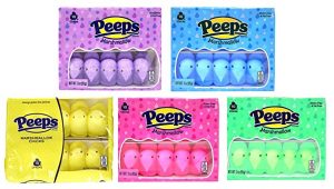 Peeps Marshmallow Chicks Variety Pack Easter Candy, 5 Pack