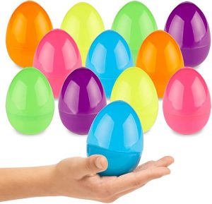 Prextex Vivid Fillable Plastic Easter Eggs, 36 Pack