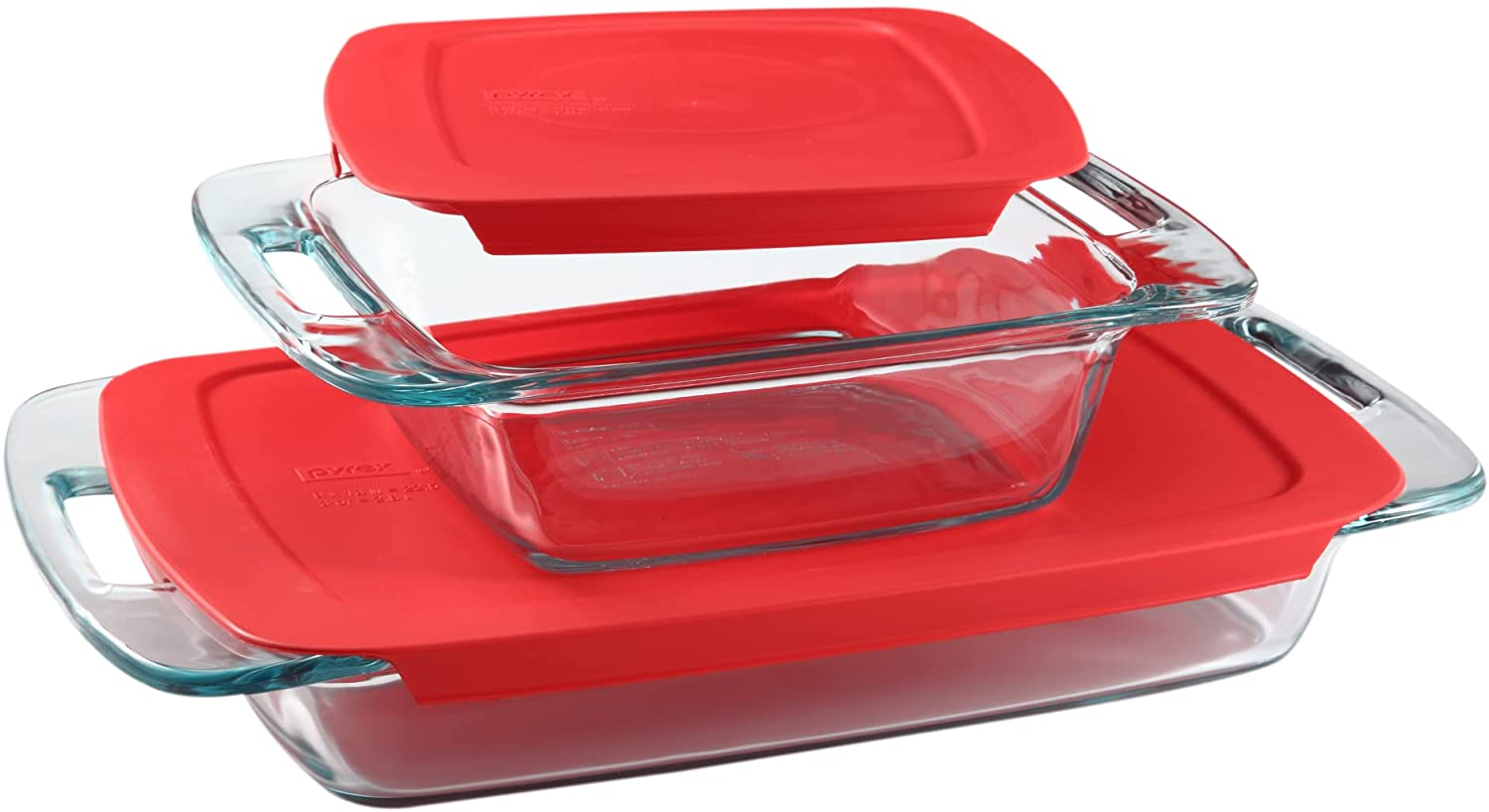 Pyrex Non-Stick Dishwasher Safe Glass Bakeware Set, 4-Piece