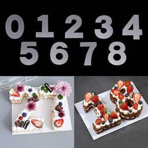 RAYNAG 0-8 Flat Plastic Number Cake Baking Stencils