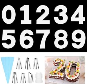 SelfTek 0-9 Number Cake Baking Stencils & Decorating Supplies