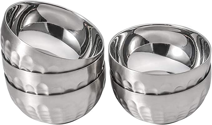 Senlyde Dali Double-Walled Insulated Stainless Steel Bowls, 5 Piece