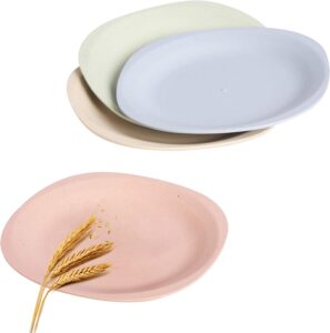 shopwithgreen Wheat Straw Fiber Bread And Butter Plates, 4-Piece