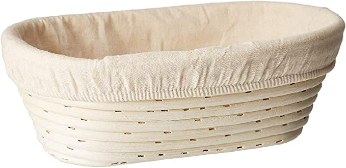 SUGUS HOUSE Oval Lined Bread Banneton Proofing Basket