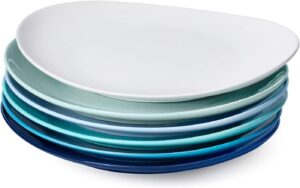 Sweese Chip-Resistant Stackable Porcelain Plates, 6-Piece
