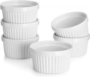 Sweese Dishwasher Safe Porcelain Ramekins, 6-Piece