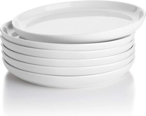 Sweese Dishwasher Safe Porcelain Salad Plates, 6-Piece