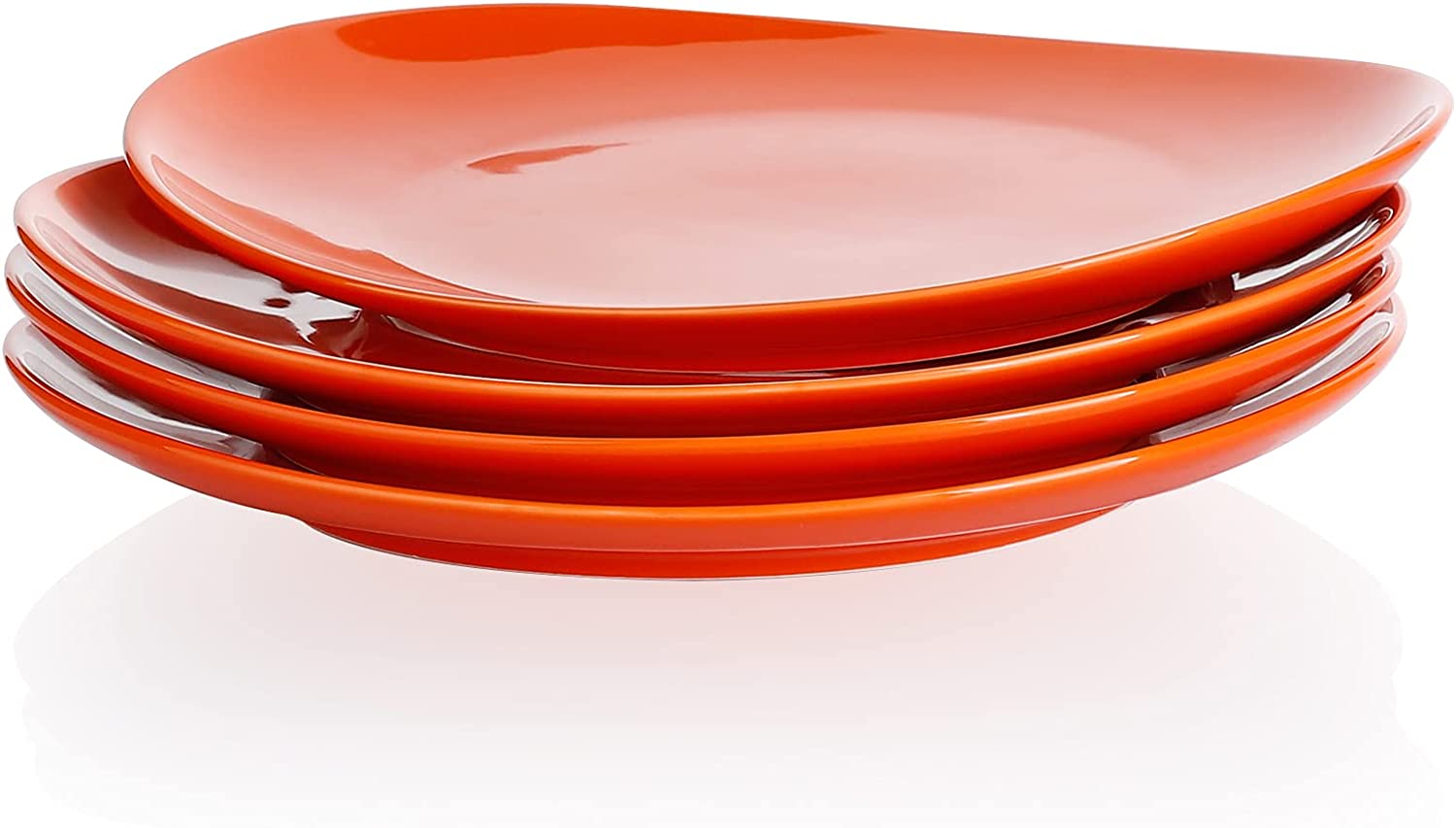 Sweese Stackable Oval Ceramic Plates, 4-Piece