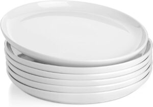 Sweese Stackable Porcelain Dinner Plates, 6-Piece