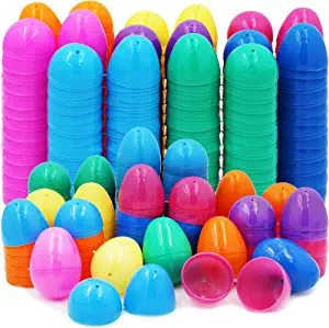The Dreidel Company Fillable Hinged Plastic Easter Eggs, 50 Pack