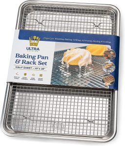 Ultra Cuisine Wire Cooling Rack & Half Sheet Pan