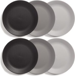 US Acrylic BPA-Free Reusable Plastic Dinner Plates, 6-Piece