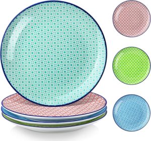 vancasso Non-Toxic Glaze Round Ceramic Plates, 4-Piece