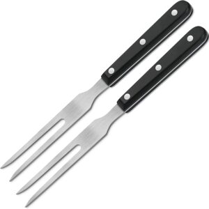 VOJACO Ergonomic Riveted Handle Serving Forks, 2-Piece