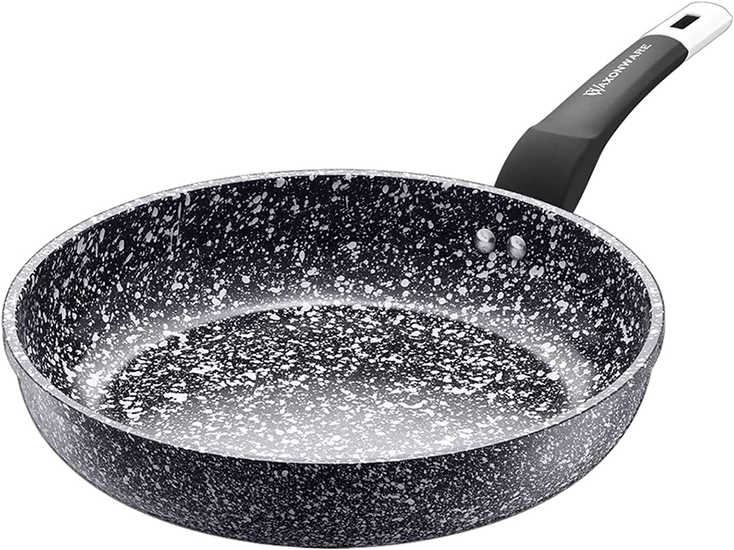 JEETEE 11 inch Nonstick Frying Pan, Stone Coating Cookware, Nonstick Omelette Pan with Heat-Resistant Handle, Induction Skillet for Eggs (Grey)