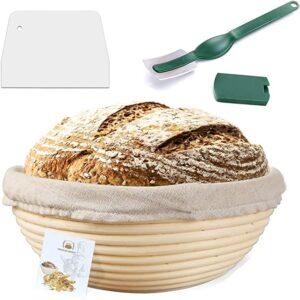 WERTIOO Banneton Bread Proofing Basket & Tools Set