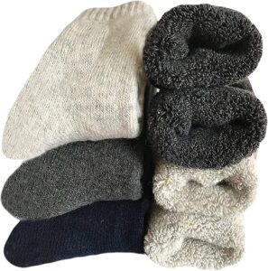 Yoicy Cashmere Wool Thermal Socks For Men, 5-Pack