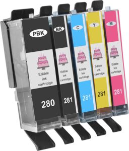YouTook PIXMA Printer Compatible Edible Ink Cartridges, 5-Pack