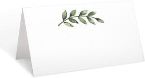 321Done Greenery Design Smooth Finish Place Cards, 24-Count