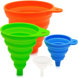 AIMAIAIMAI Assorted Sizes BPA-Free Silicone Funnels, 4-Piece