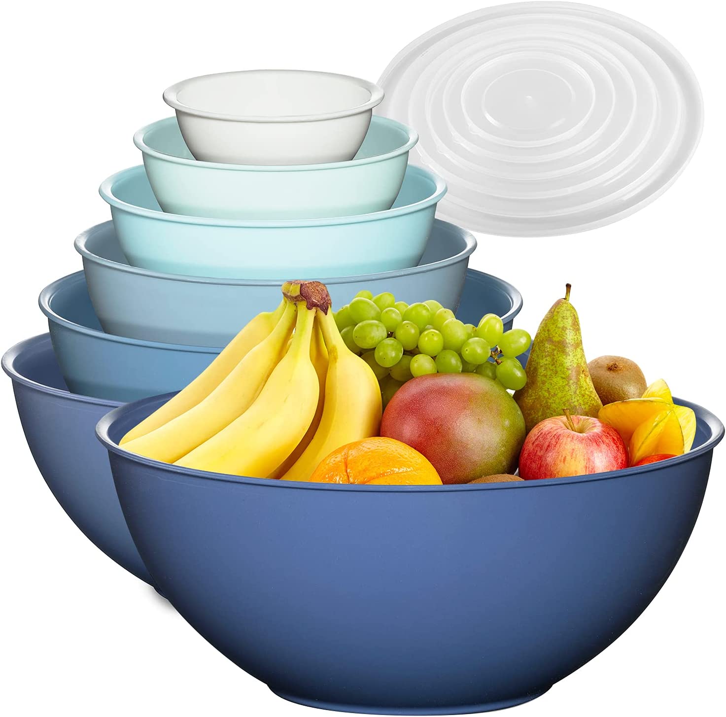 Bartnelli Dishwasher Safe Plastic Bowls With Lids, 6-Count
