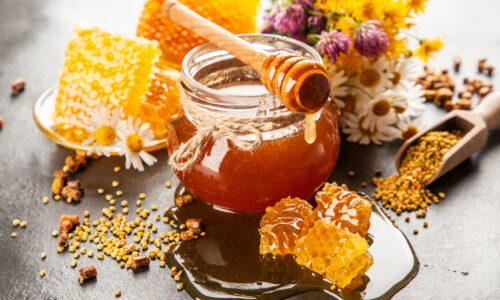 Honey jar and honey