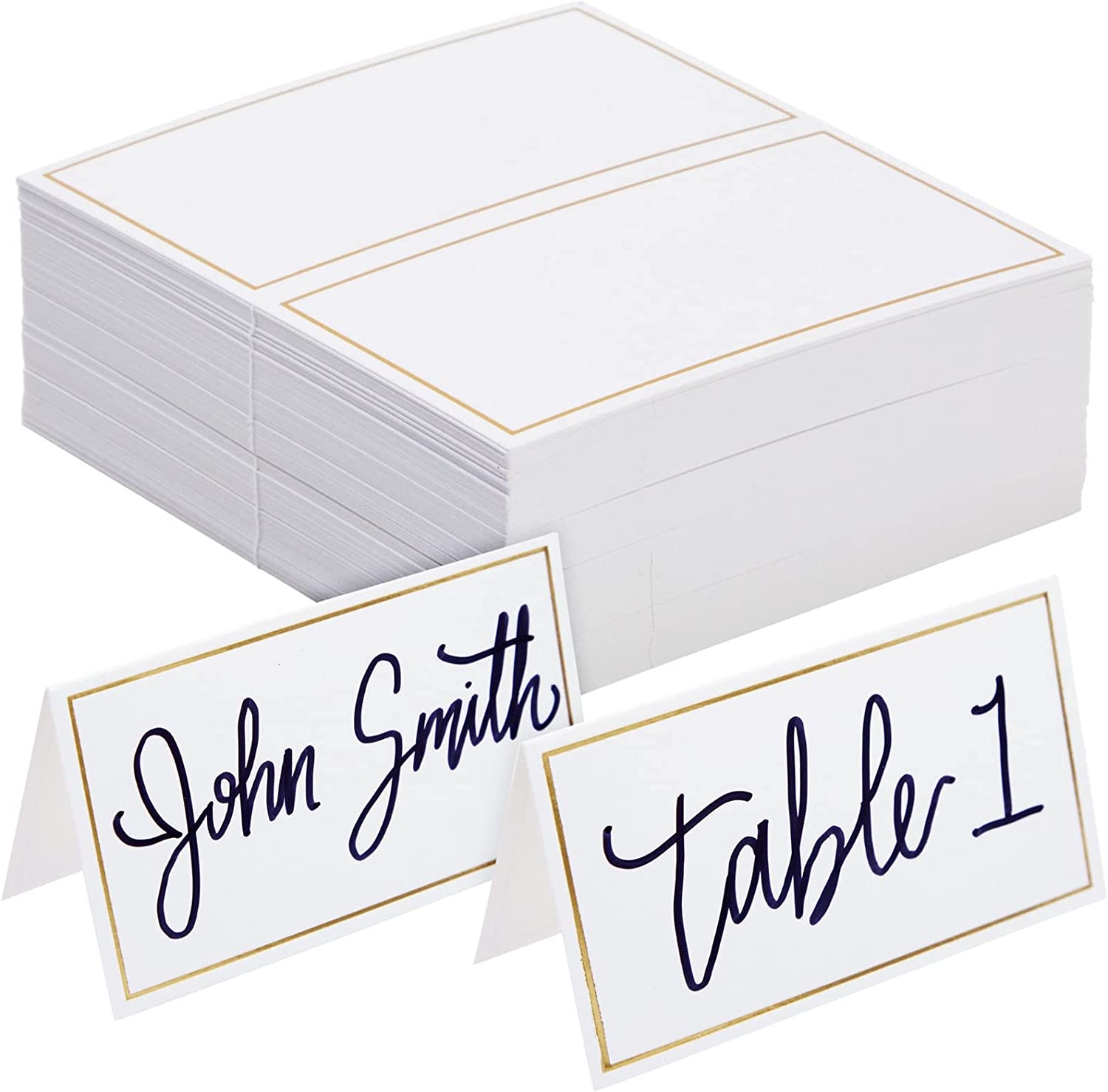 Best Paper Greetings Tent Style Blank Place Cards, 100-Count