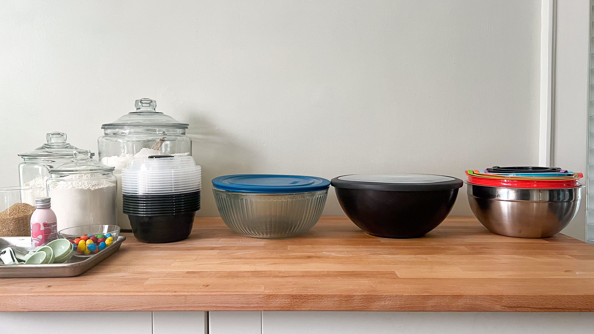 BINO Plastic Mini Prep Bowls with Lids Set - Plastic Bowl Set Prep Bowls  for Kitchen