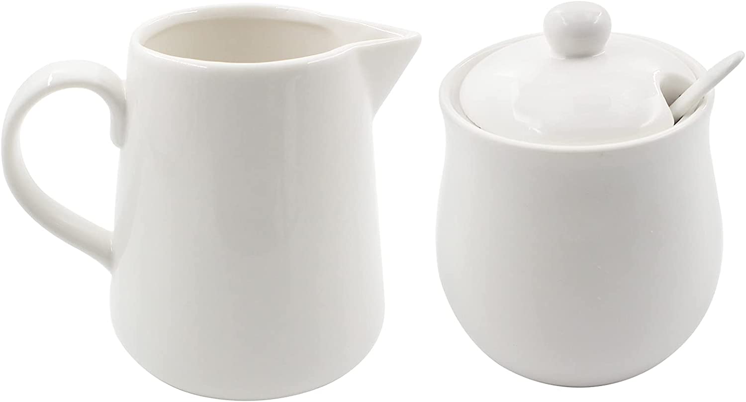 BPFY Modern Style Porcelain Sugar And Creamer Set, 3-Piece