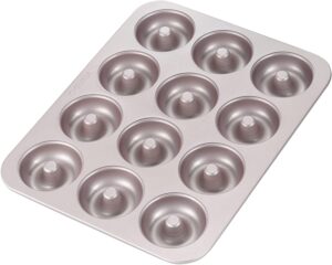 CHEFMADE Non-Teflon Non-Stick Silicone Coating Donut Pan