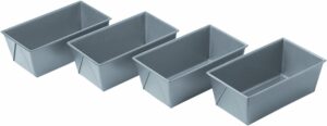 Chicago Metallic Reinforced Aluminized Steel Mini Loaf Pans, 4-Piece