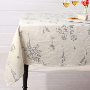 ColorBird Indoor Outdoor Botanical Print Cotton Linen Tablecloth