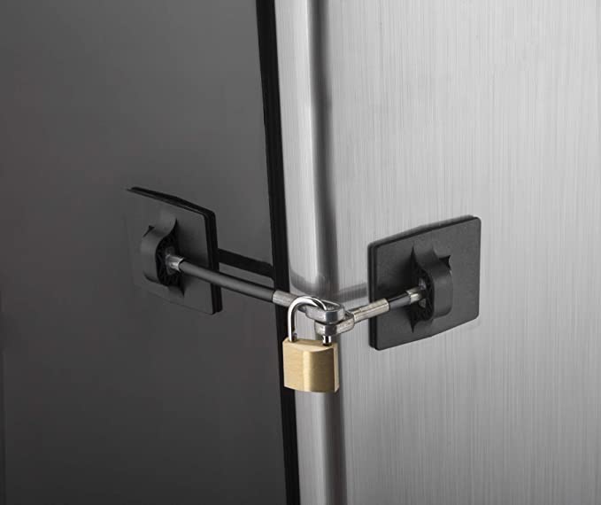 BAOWEIJD Locks for Refrigerator,Fridge Lock with Keys,Lock for A Fridge(White Refrigerator Lock-2Pack)