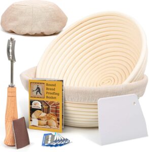 Criss Elite Washable Linen Cloth Liner Bread Proofing Baskets, 2-Pack