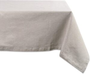 DII Washable Natural 100% Cotton Chambray Tablecloth