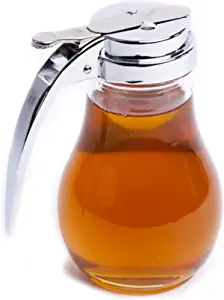 EHOMEA2Z Commercial Quality Tempered Glass Slide Lid Honey Jar