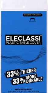 Eleclassi Premium Durable Disposable Plastic Tablecloths, 6 Pack
