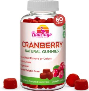 Flamingo Supplements Gluten-Free Cranberry Gummy Vitamin, 60-Count