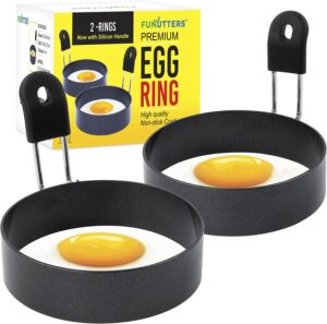 FUNUTTERS Dishwasher Safe Stainless Steel Egg Rings, 2-Count
