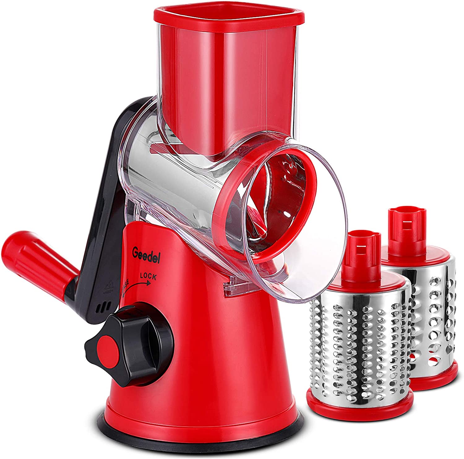Rotary Cheese Grater with Handle Three Hole Type Rotary Grater