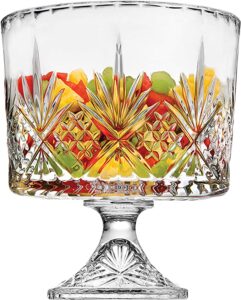 Godinger Lead Free Cut Crystal Dublin Gourmet Trifle Bowl