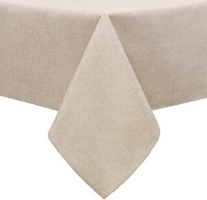 Hiasan Wrinkle & Stain Resistant Washable Faux Linen Tablecloth