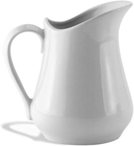 HIC Kitchen Porcelain Syrup Warmer Pitcher with Handle